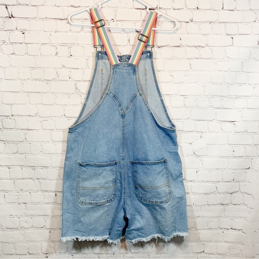 Adult Jean Pride Overalls Rainbow Queen LGBTQ - Picture 5 of 6